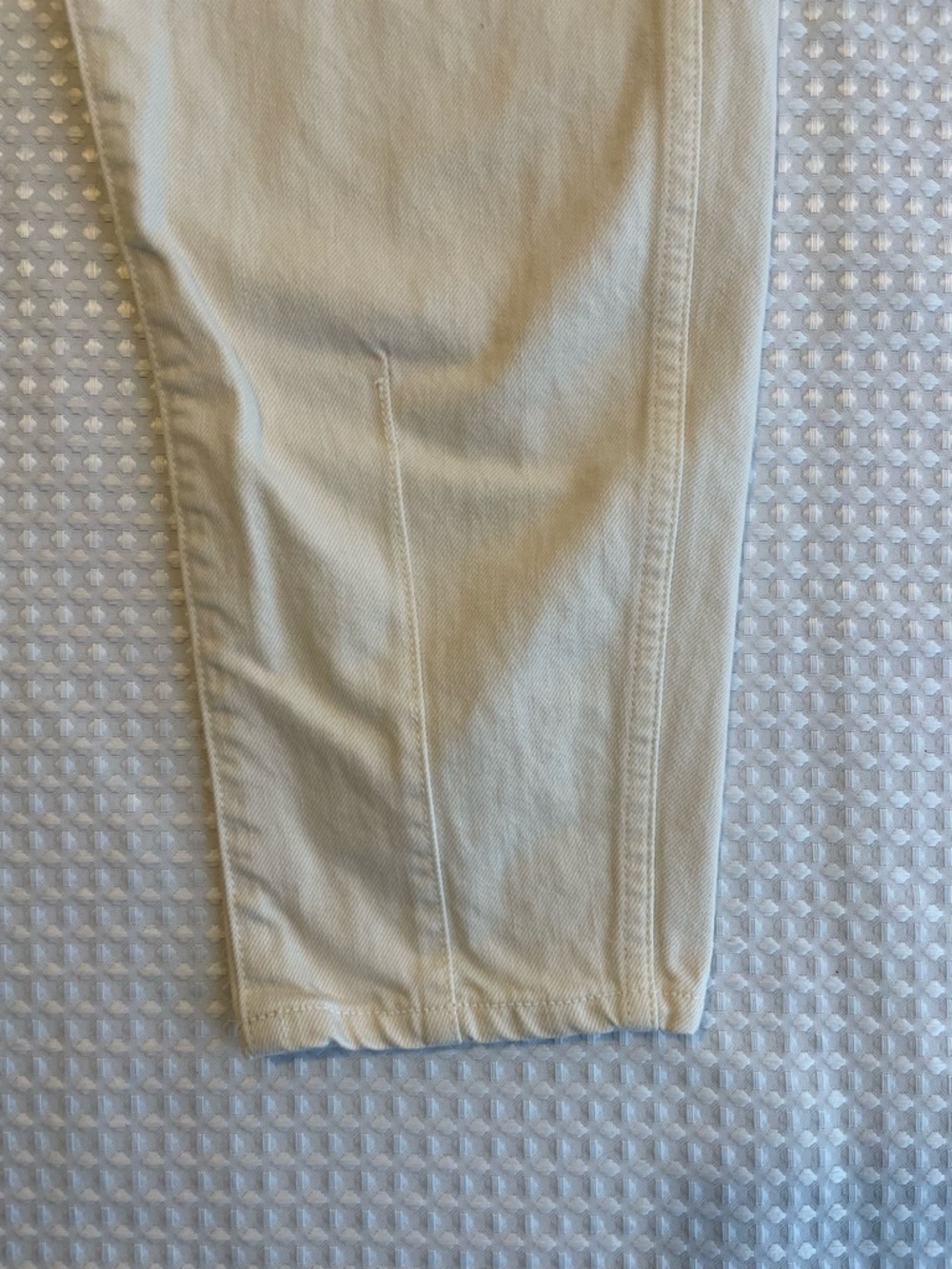 Veronica Beard Charlie High Rise Barrel Leg Cream Carpenter Jeans Size 26 - Picture 3 of 7